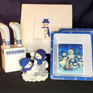 Snowmen in Blue Hostess Group